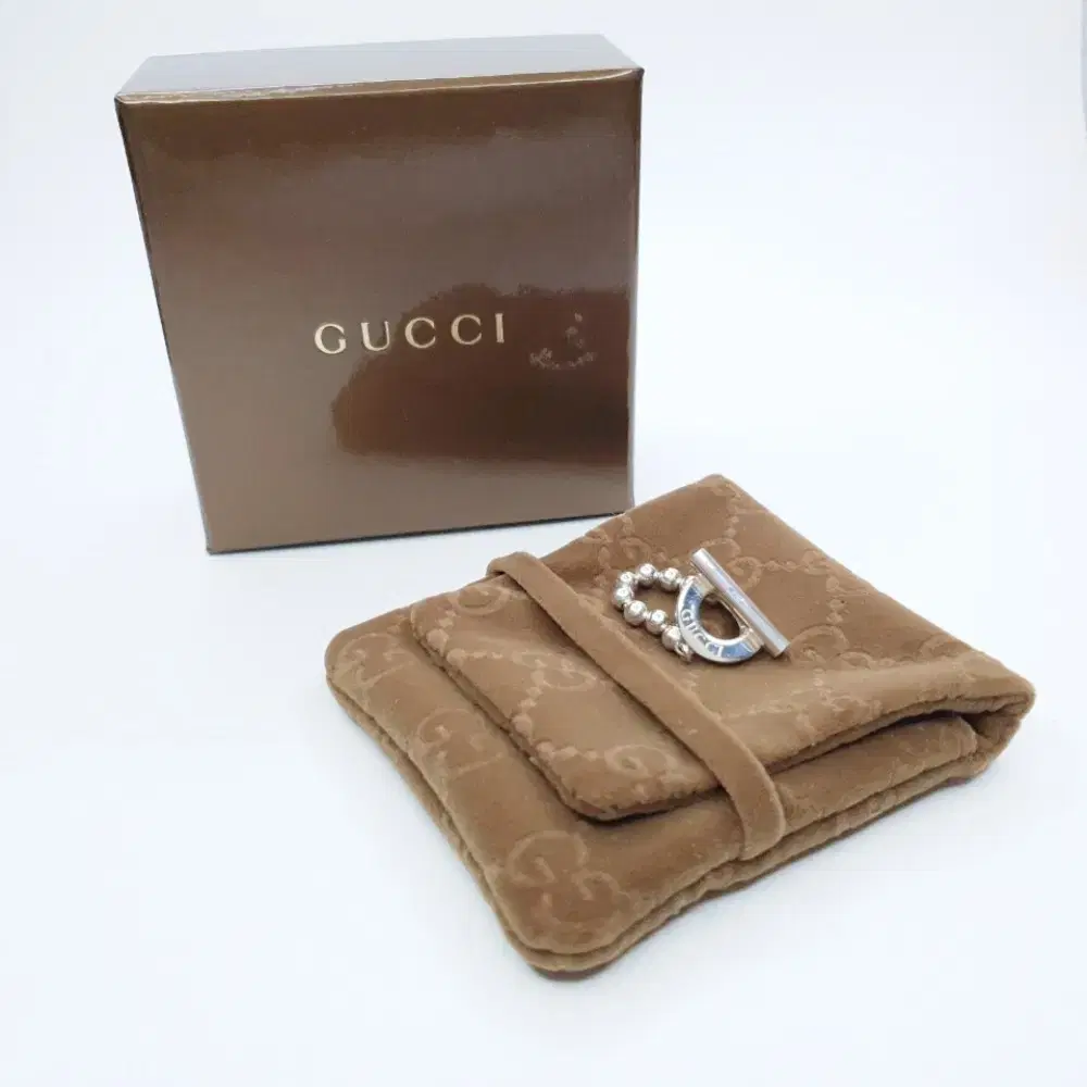 GUCCI 구찌 써클 토글 스털링실버 925 볼체인 반지 실버링 A169